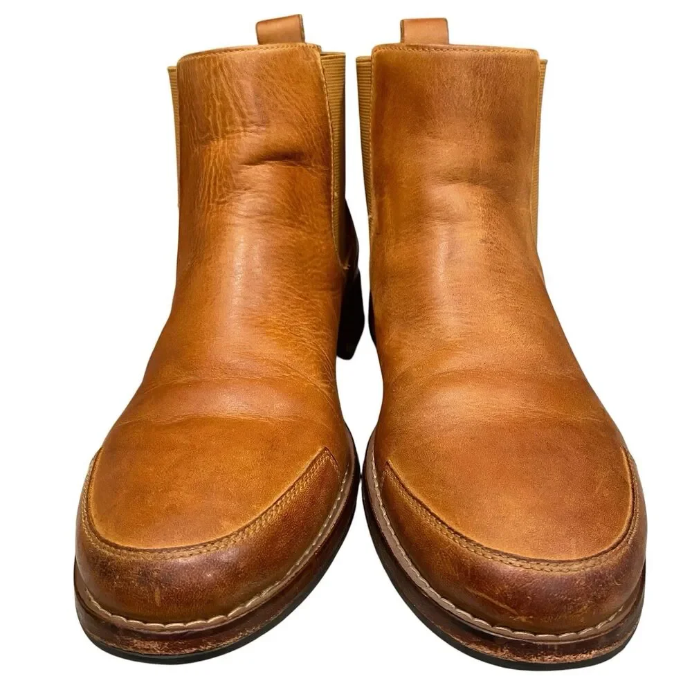 Cole Haan Chelsea Boots Men's 9M Tan Brown Leather Ankle Pull On Comfort C11057